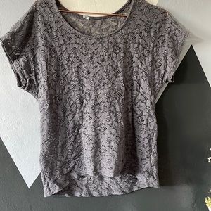 Grey lace shirt